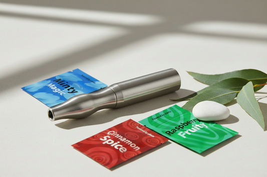 Inhalator aus Metall und drei Geschmacksrichtungen