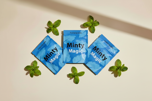 Minty Magic éventail fond beige